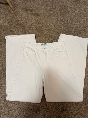 Just Black White Flare Jeans